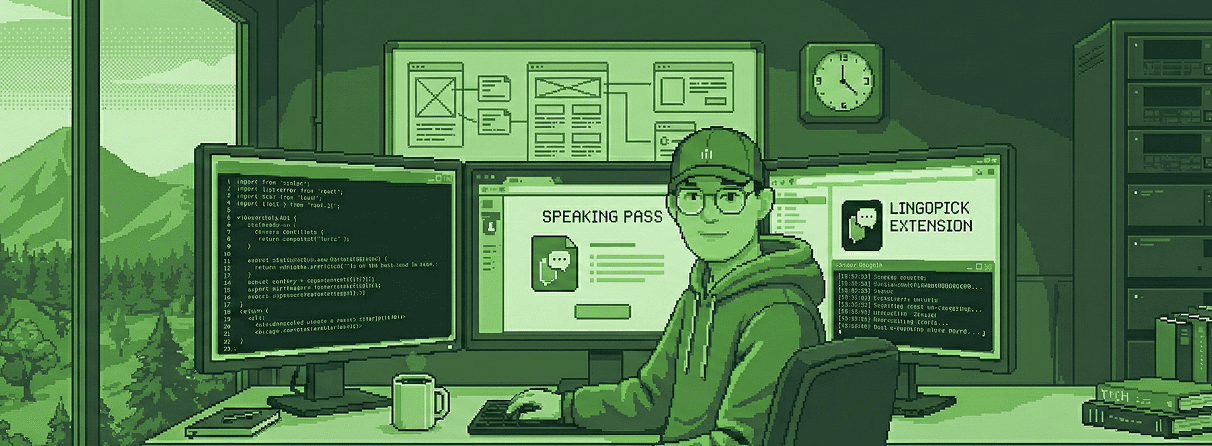  a programmer sitting by a table